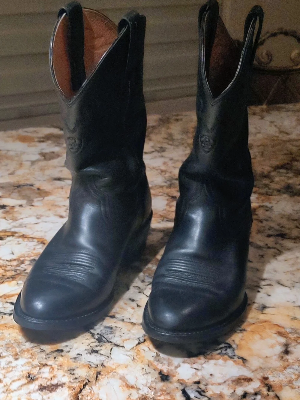 Ariat Heritage Roper Western Boots Black & Brown US 8.5